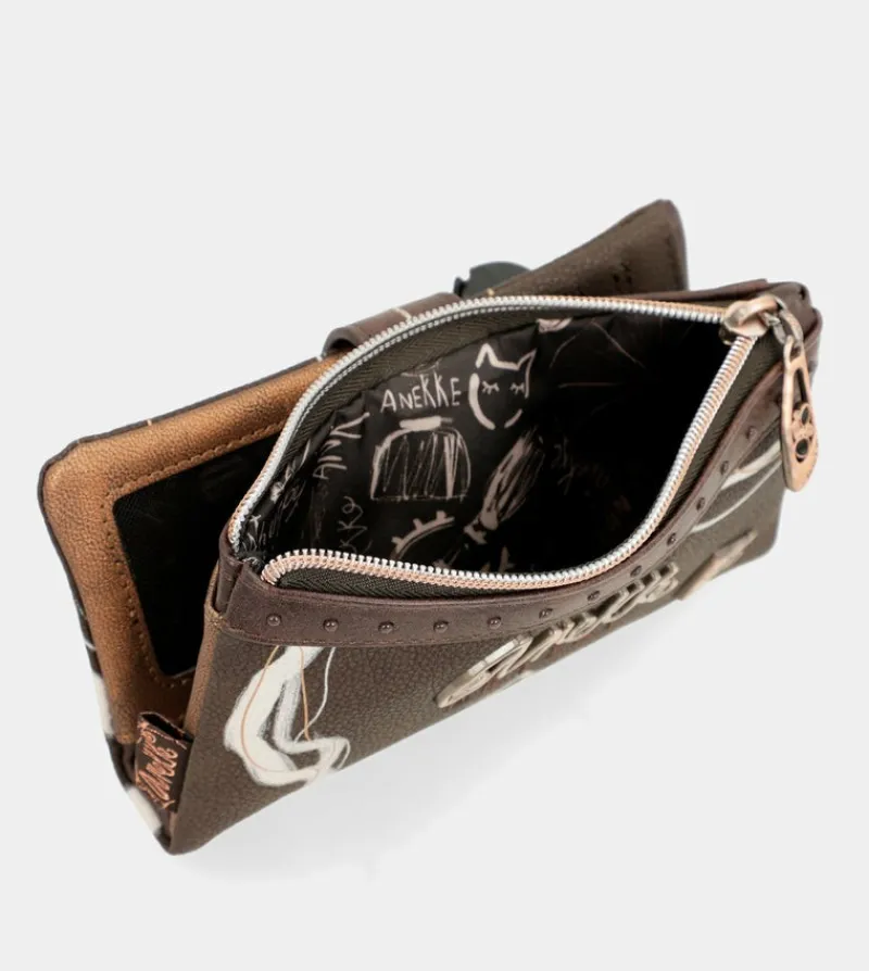Anekke Nature Shodo Brown Rfid Flexi Wallet Brown Discount