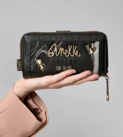 Anekke Nature Shodo Large Black Rfid Wallet Cheap