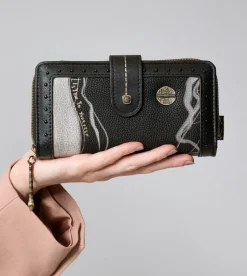 Anekke Nature Shodo Large Black Rfid Wallet Cheap