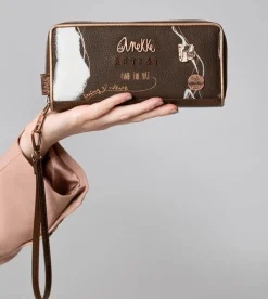 Anekke Nature Shodo Large Brown Rfid Wallet Clearance