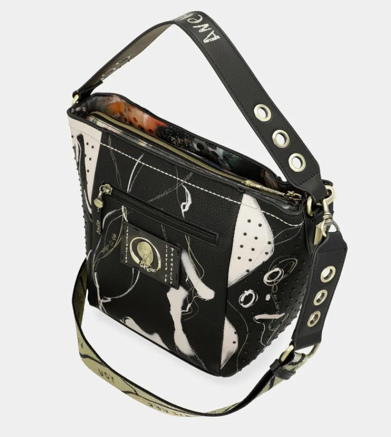 Anekke Nature Shodo Medium Black Handbag Flash Sale