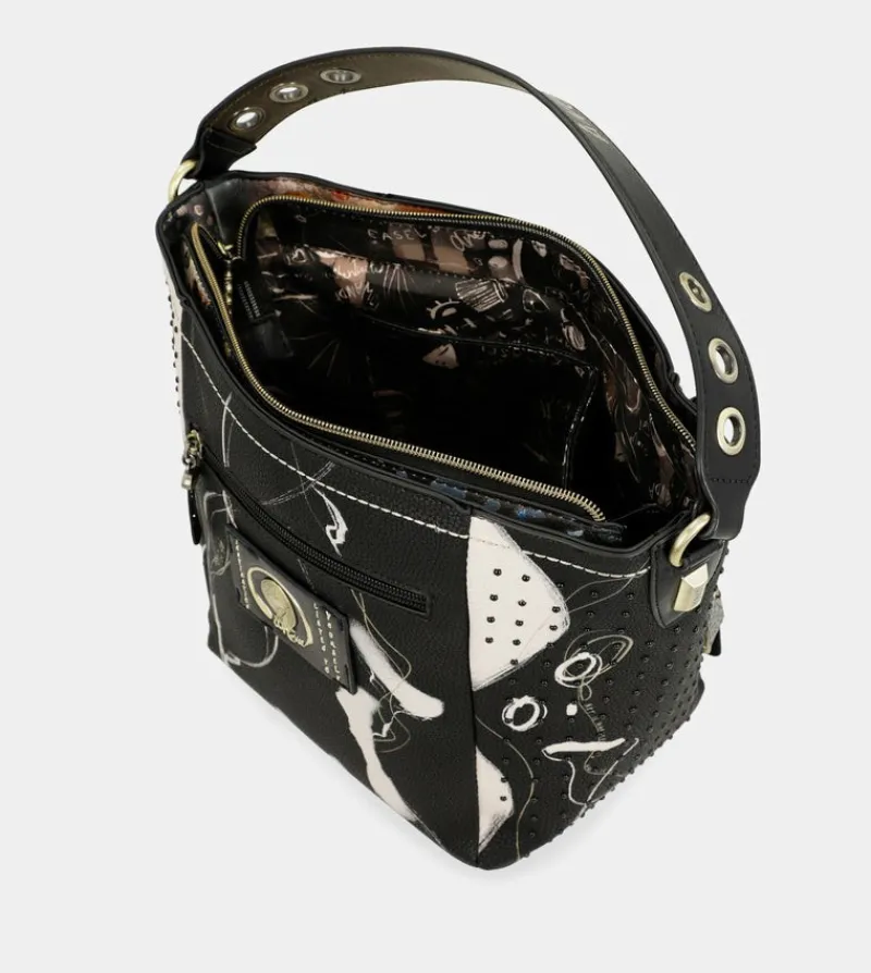 Anekke Nature Shodo Medium Black Handbag Flash Sale