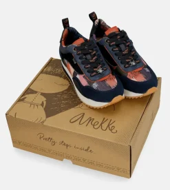 Anekke Navy Blue Palette Patterned Sports Sneakers Outlet