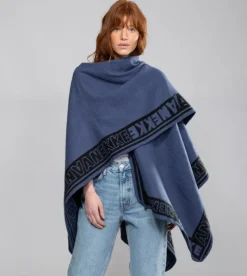 Anekke Navy Blue Shodo Poncho Clearance