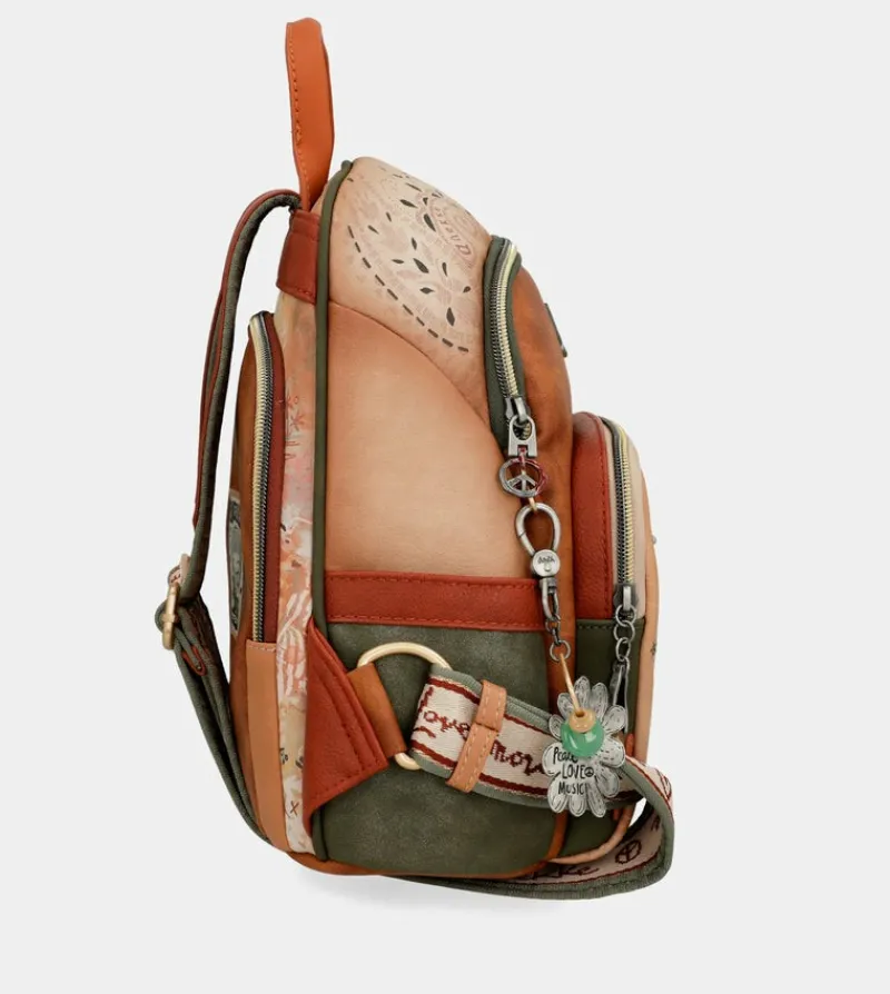 Anekke Peace & Love Camel Anti-Theft Backpack Discount