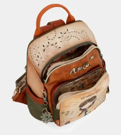 Anekke Peace & Love Camel Anti-Theft Backpack Discount