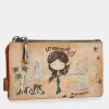 Anekke Peace & Love Camel Flexible Rfid Wallet Clearance
