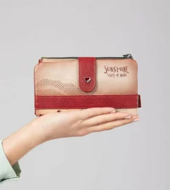 Anekke Peace & Love Camel Flexible Rfid Wallet Clearance