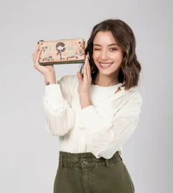 Anekke Peace & Love Camel Large Rfid Wallet Cheap