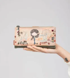 Anekke Peace & Love Camel Large Rfid Wallet Cheap