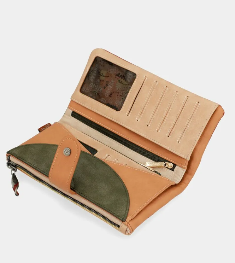 Anekke Peace & Love Camel Large Rfid Wallet Cheap