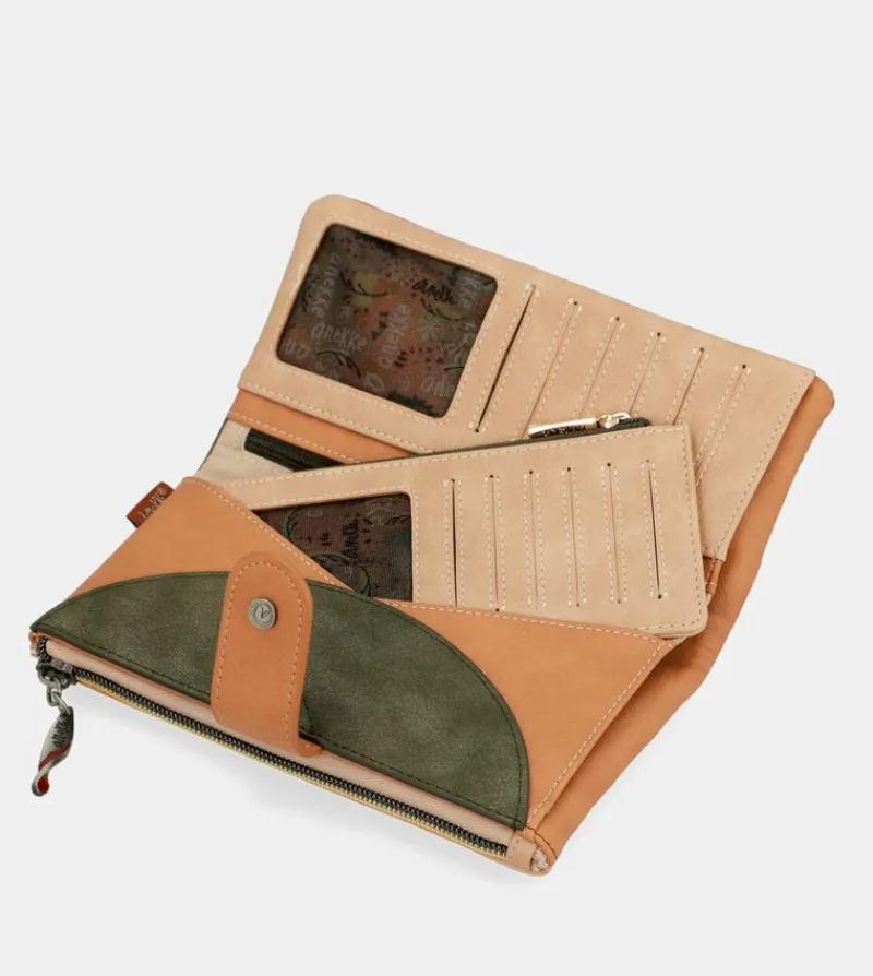Anekke Peace & Love Camel Large Rfid Wallet Cheap