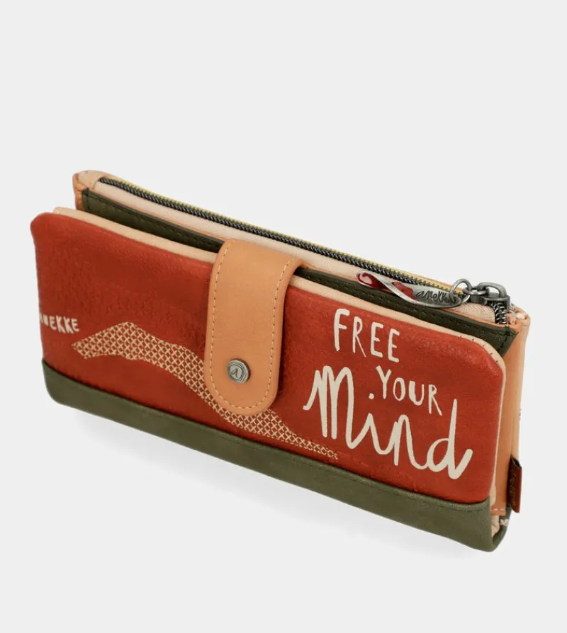 Anekke Peace & Love Camel Large Rfid Wallet Cheap