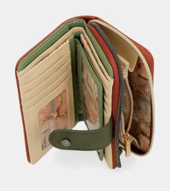 Anekke Peace & Love Camel Medium Rfid Wallet Hot