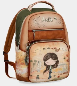 Anekke Peace & Love Camel School Backpack Best Sale