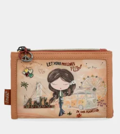 Anekke Peace & Love Camel Small Rfid Wallet Online