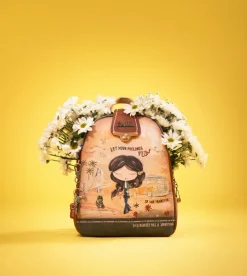 Anekke Peace & Love Camel Triple Compartment Backpack Shop
