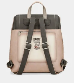 Anekke Peace & Love Pink Backpack With Flap Shop