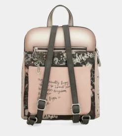 Anekke Peace & Love Pink 2-Compartment Backpack Cheap