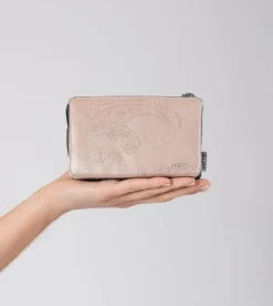Anekke Peace & Love Pink 3-Compartment Coin Purse Fashion