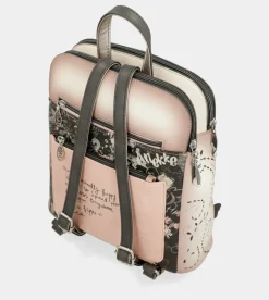 Anekke Peace & Love Pink 2-Compartment Backpack Cheap