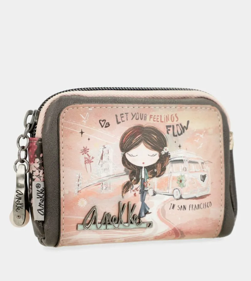 Anekke Peace & Love Pink Small Coin Purse Store