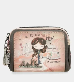 Anekke Peace & Love Pink Small Coin Purse Store