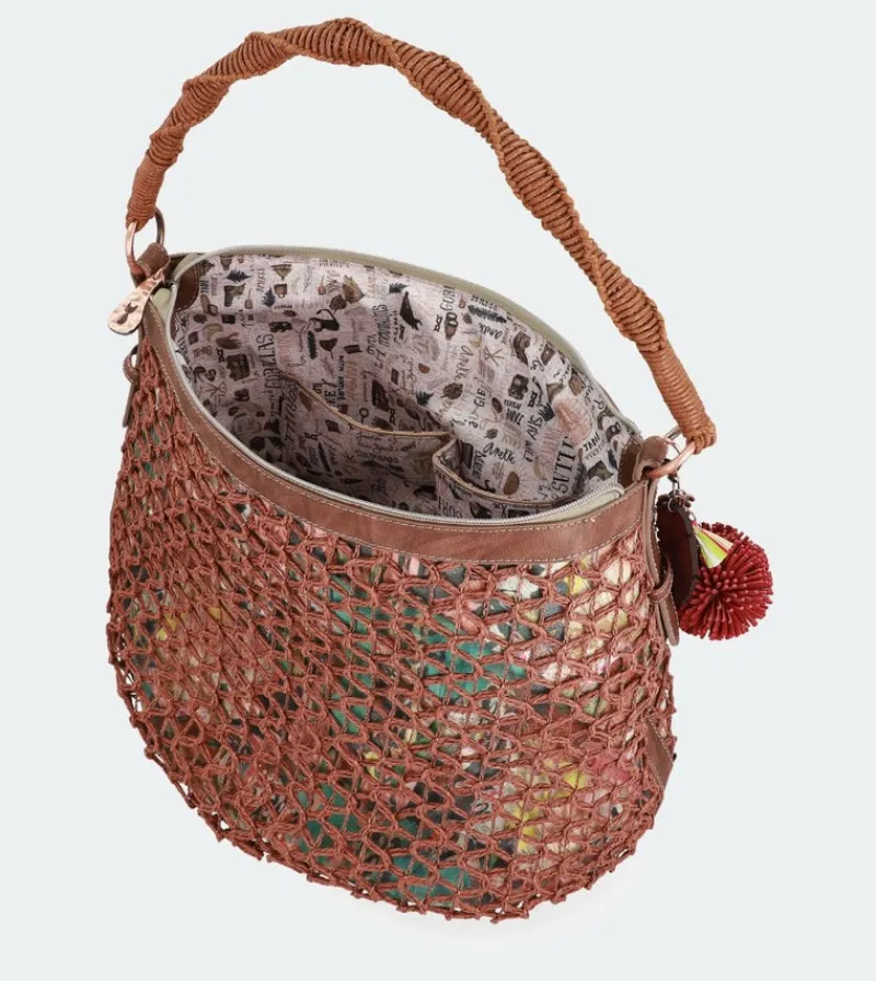 Anekke Printed Raffia Crossbody Bag Store