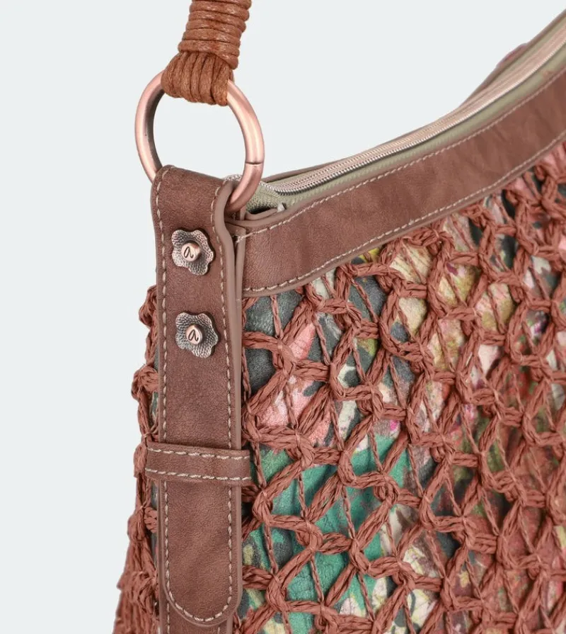 Anekke Printed Raffia Crossbody Bag Store
