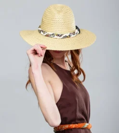 Anekke Raffia Hat, Brown Fashion