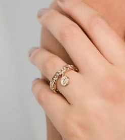 Anekke Ring With Golden Medal Clearance