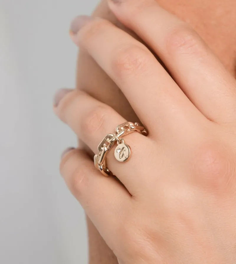Anekke Ring With Golden Medal Clearance