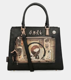 Anekke Shoen Black Tote With Shoulder Strap Store