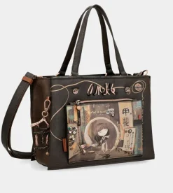 Anekke Shoen Brown Tote With Shoulder Strap Discount