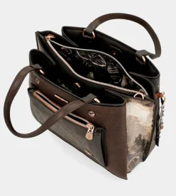 Anekke Shoen Brown Tote With Shoulder Strap Discount