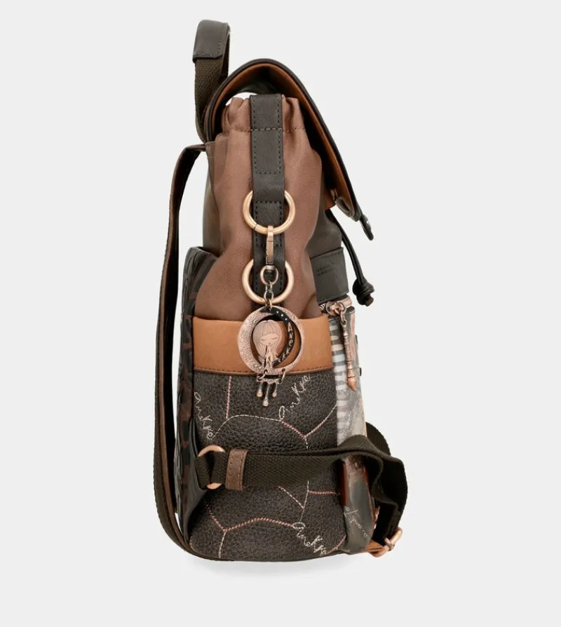 Anekke Shoen Brush Backpack With Flap Clearance