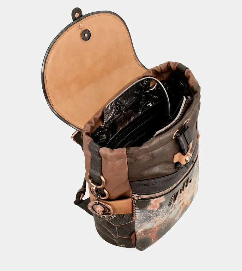 Anekke Shoen Brush Backpack With Flap Clearance