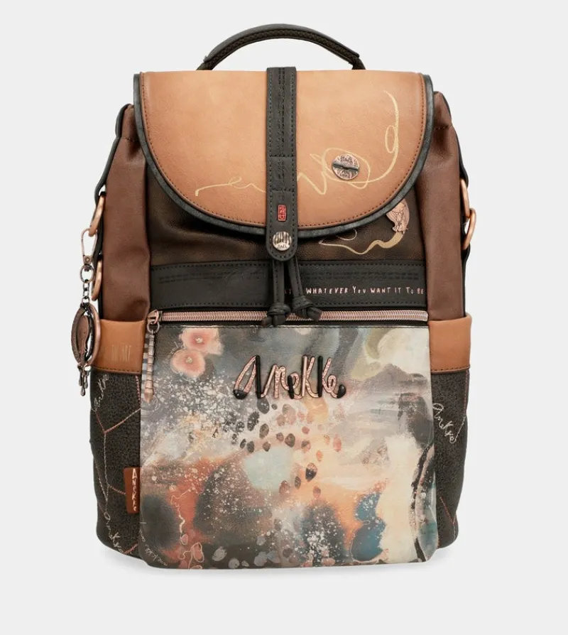 Anekke Shoen Brush Backpack With Flap Clearance