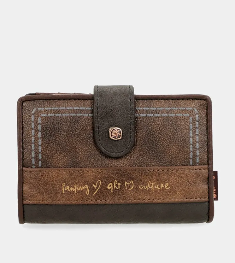 Anekke Shoen Brush Medium Rfid Wallet Cheap
