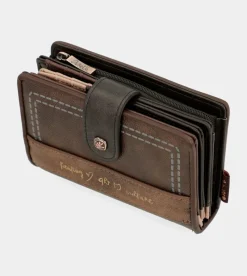Anekke Shoen Brush Medium Rfid Wallet Cheap
