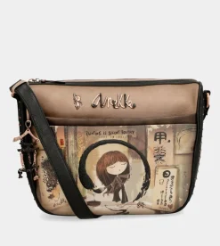 Anekke Shoen Large Shoulder Bag With Pockets Flash Sale