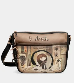 Anekke Shoen Large Shoulder Bag With Pockets Flash Sale