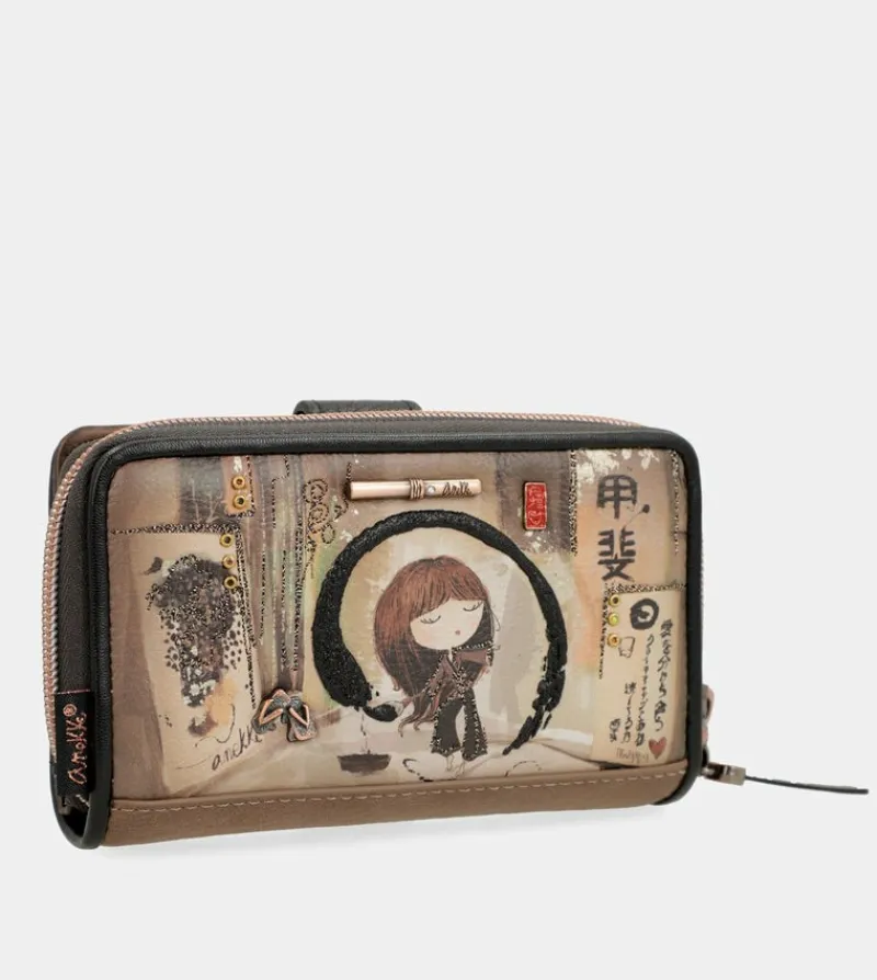 Anekke Shoen Medium Black Rfid Wallet Best Sale