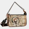 Anekke Shoen Metal Handle Baguette Bag New