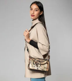 Anekke Shoen Metal Handle Baguette Bag New