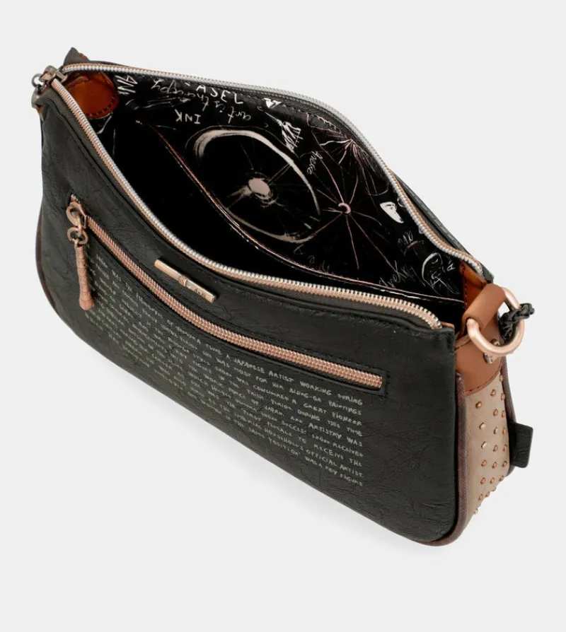 Anekke Shoen Metal Handle Baguette Bag New