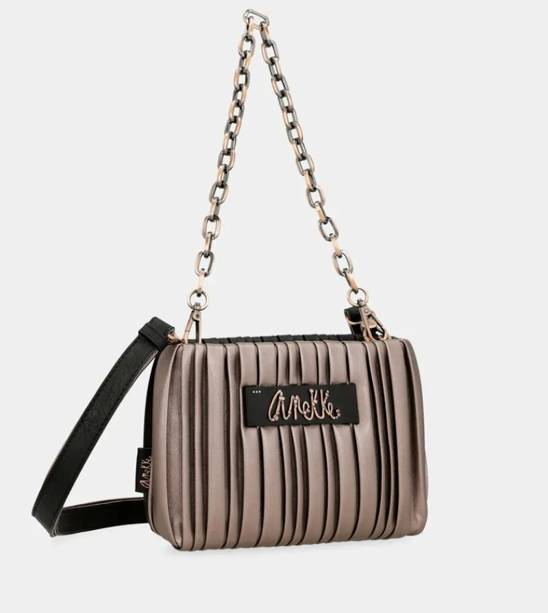 Anekke Shoen Palette Double-Sided Pleated Bag New