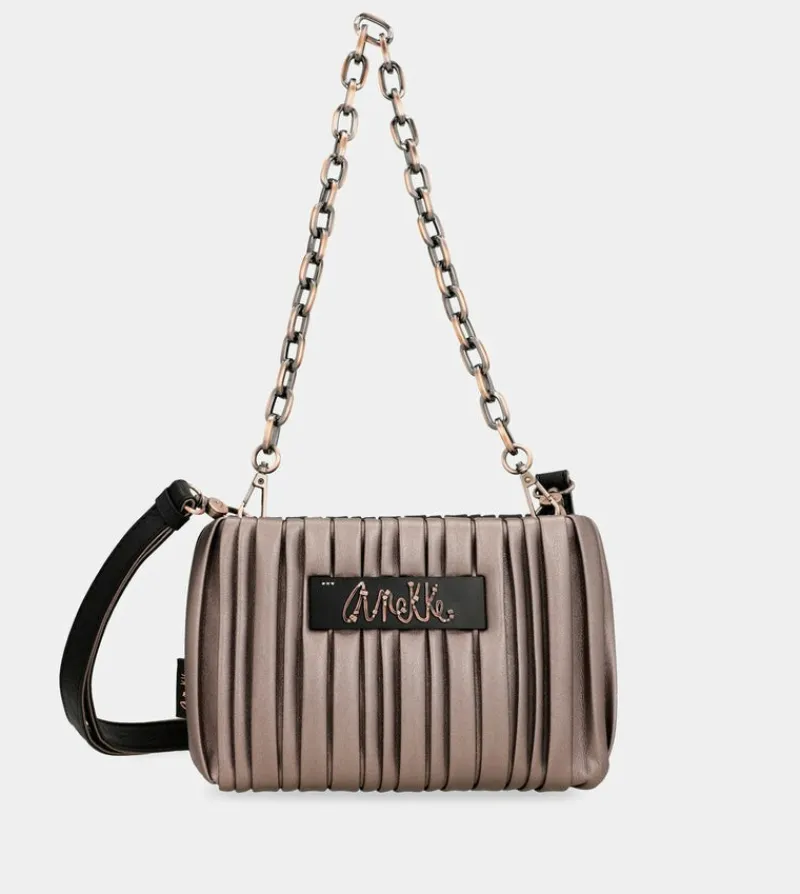 Anekke Shoen Palette Double-Sided Pleated Bag New
