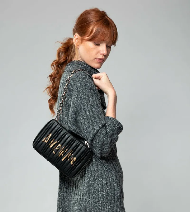 Anekke Shoen Palette Double-Sided Pleated Bag New