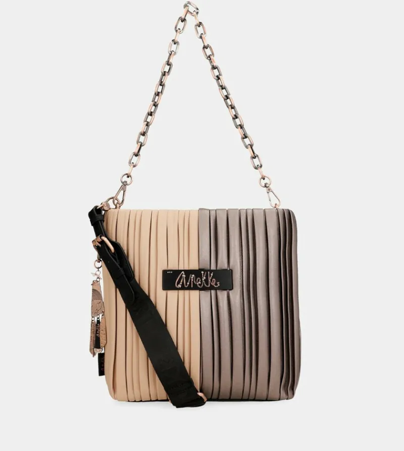 Anekke Shoen Palette Double-Sided Pleated Shoulder Bag Hot